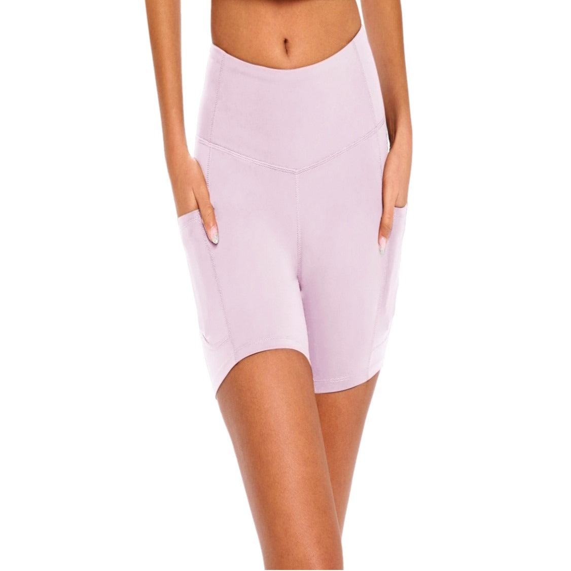 WOMEN’S HIGH WAIST YOGA SHORTS WITH TUMMY CONTROL (STYLE# 6270)
