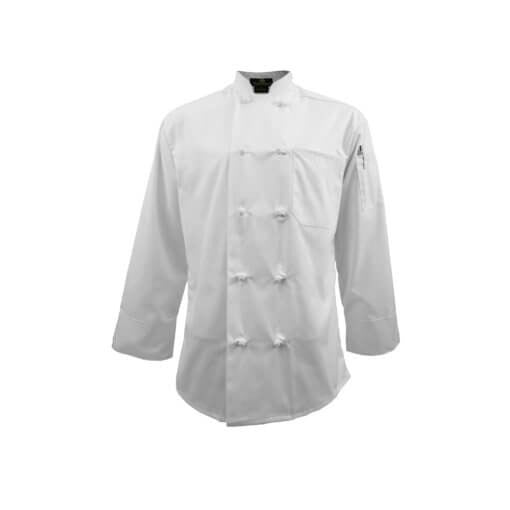 Knot Button Chef Coat with Thermometer Pocket