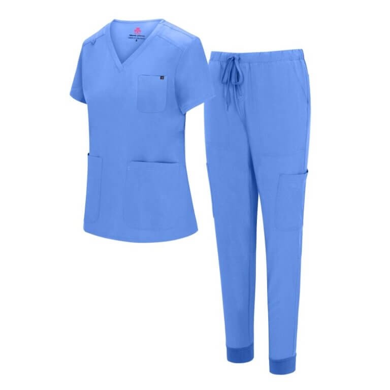 WOMENS 10 POCKET COOL STRETCH JOGGER SCRUB SET (STYLE# 4889SET) NOW AVAILABLE IN PETITE