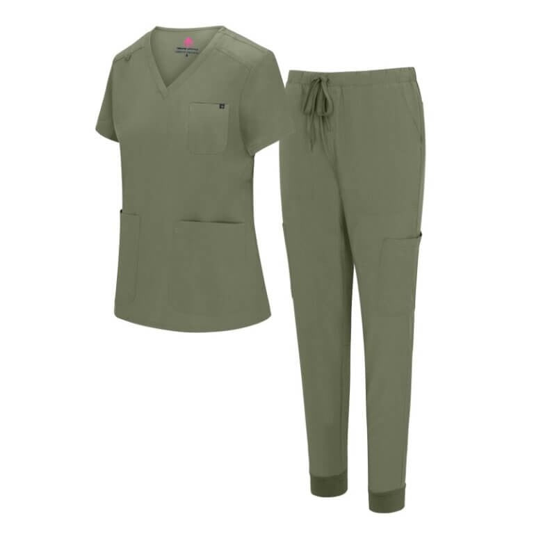 WOMENS 10 POCKET COOL STRETCH JOGGER SCRUB SET (STYLE# 4889SET) NOW AVAILABLE IN PETITE