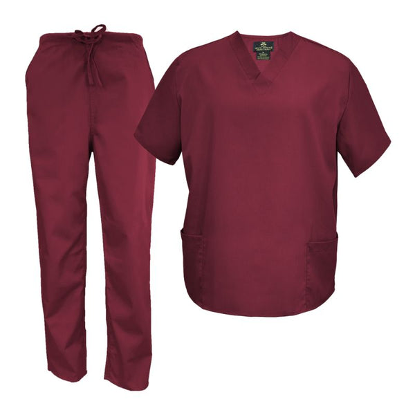 2020P-Plus Unisex V neck Scrub Set - kenziesscrubsllc.com