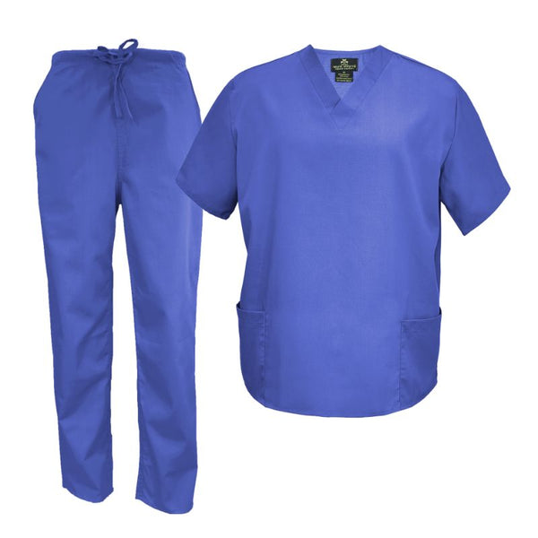 2020P-Plus Unisex V neck Scrub Set - kenziesscrubsllc.com