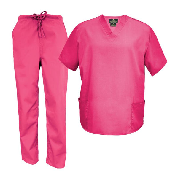 2020P-Plus Unisex V neck Scrub Set - kenziesscrubsllc.com