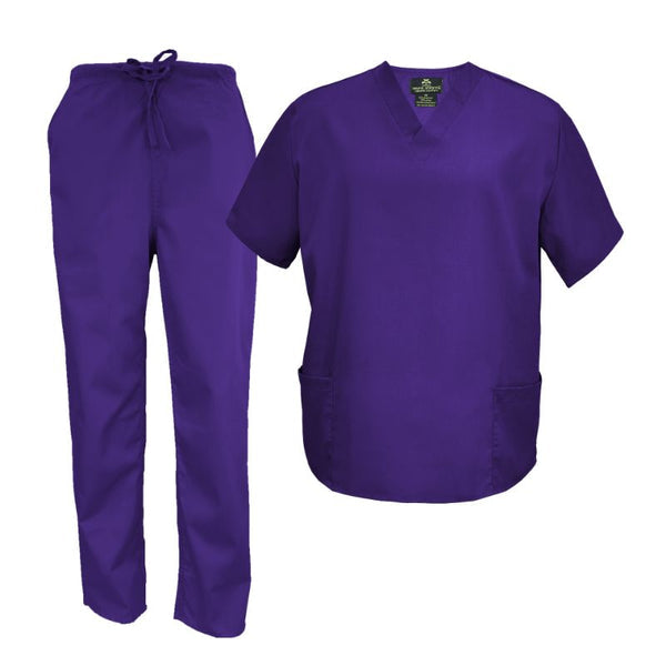 2020-Unisex V Neck Scrub Set - kenziesscrubsllc.com