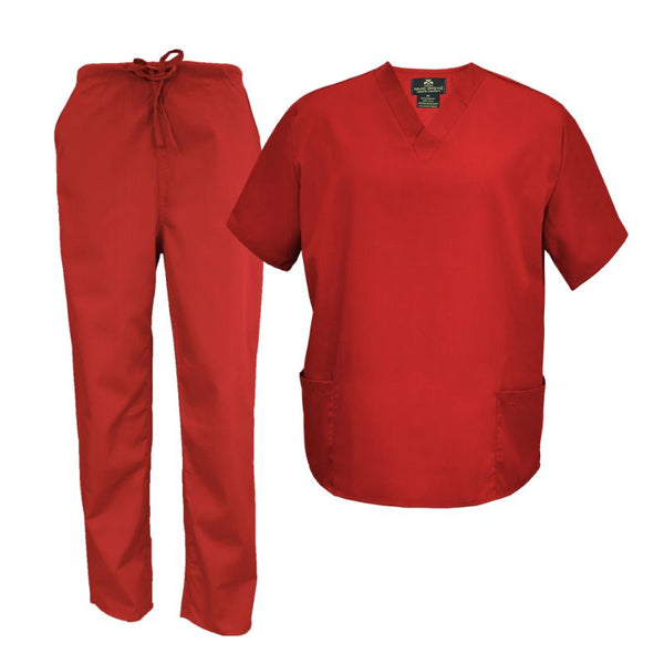 2020-Unisex V Neck Scrub Set - kenziesscrubsllc.com