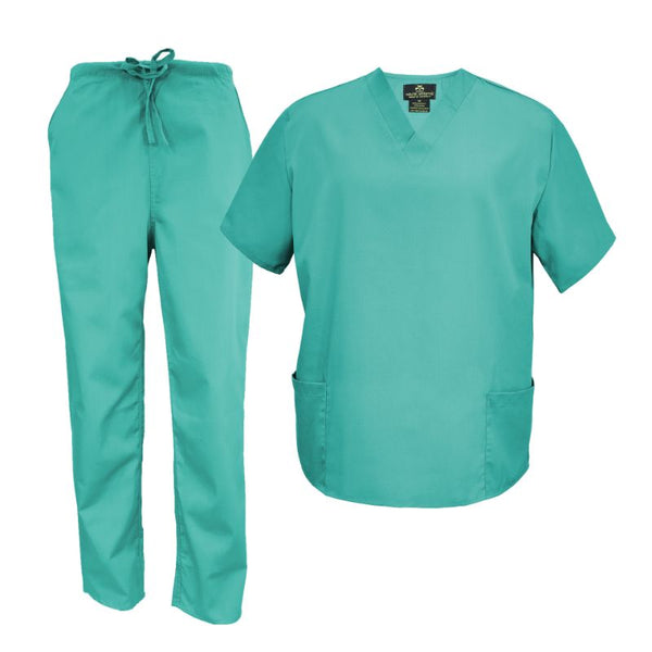 2020-Unisex V Neck Scrub Set - kenziesscrubsllc.com