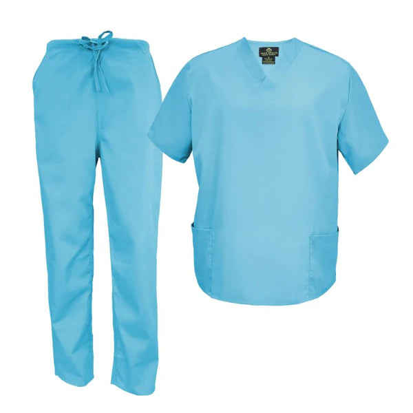 2020P-Plus Unisex V neck Scrub Set - kenziesscrubsllc.com