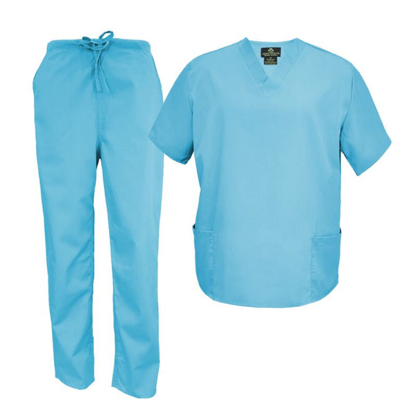 2020-Unisex V Neck Scrub Set - kenziesscrubsllc.com