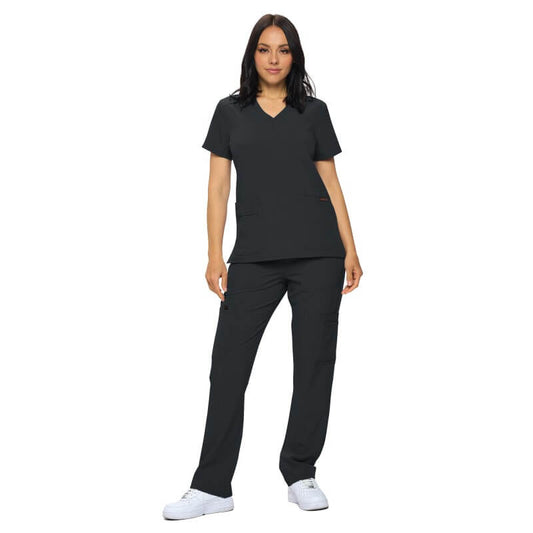 3102 - MONARCH WOMEN’S PREMIUM ESSENTIAL CARGO SCRUB SET - BLACK