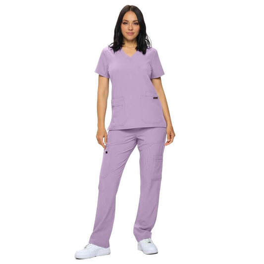 3102 - MONARCH WOMEN’S PREMIUM ESSENTIAL CARGO SCRUB SET - LAVENDER