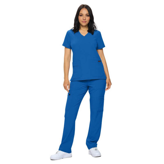 3102 - MONARCH WOMEN’S PREMIUM ESSENTIAL CARGO SCRUB SET - ROYAL BLUE