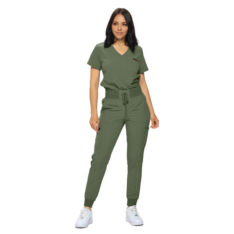 3103 - MONARCH WOMEN’S PREMIUM STRETCH JOGGER SCRUB SET - OLIVE