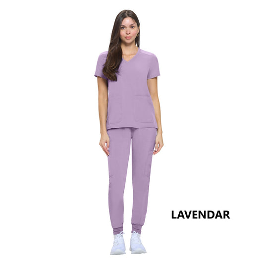 8533 - WOMEN’S ESSENTIAL COOL STRETCH JOGGER SCRUB SET - LAVENDAR