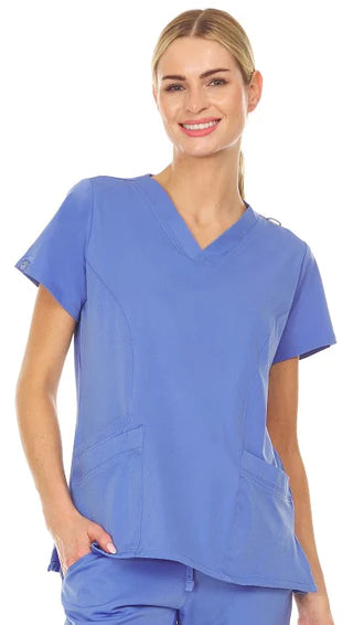 2099-Licensed Stretch Scrub Top - kenziesscrubsllc.com