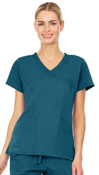 2099-Licensed Stretch Scrub Top - kenziesscrubsllc.com