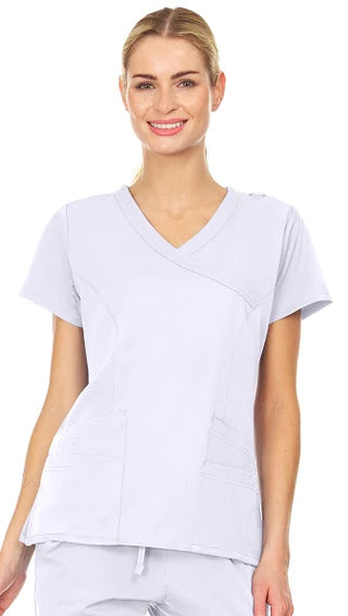 2099-Licensed Stretch Scrub Top - kenziesscrubsllc.com