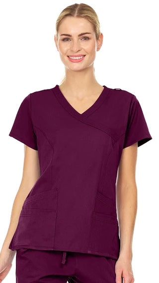 2099-Licensed Stretch Scrub Top - kenziesscrubsllc.com