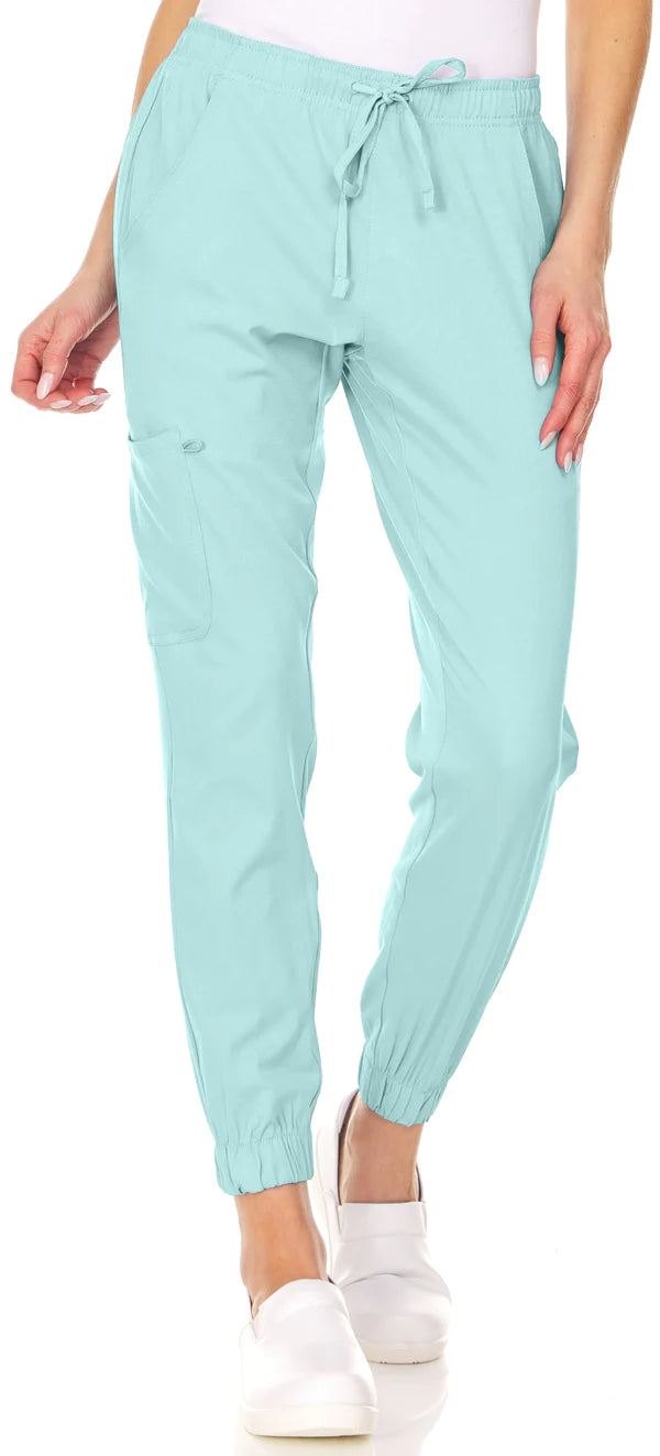 2078- Stretch Jogger Scrub Pant Fashion Colors - kenziesscrubsllc.com