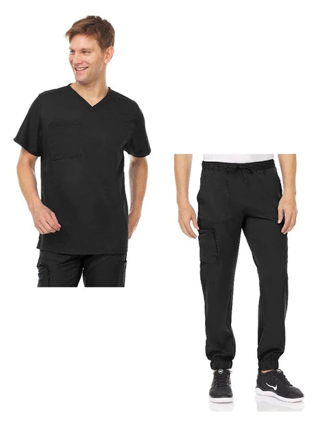 2089-Mens 2 Pc 4 Way Stretch Jogger Set - kenziesscrubsllc.com