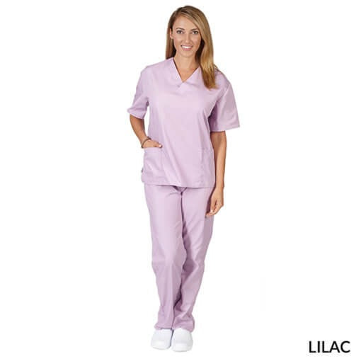UNISEX SOLID V-NECK SCRUB SET (STYLE# BP101)