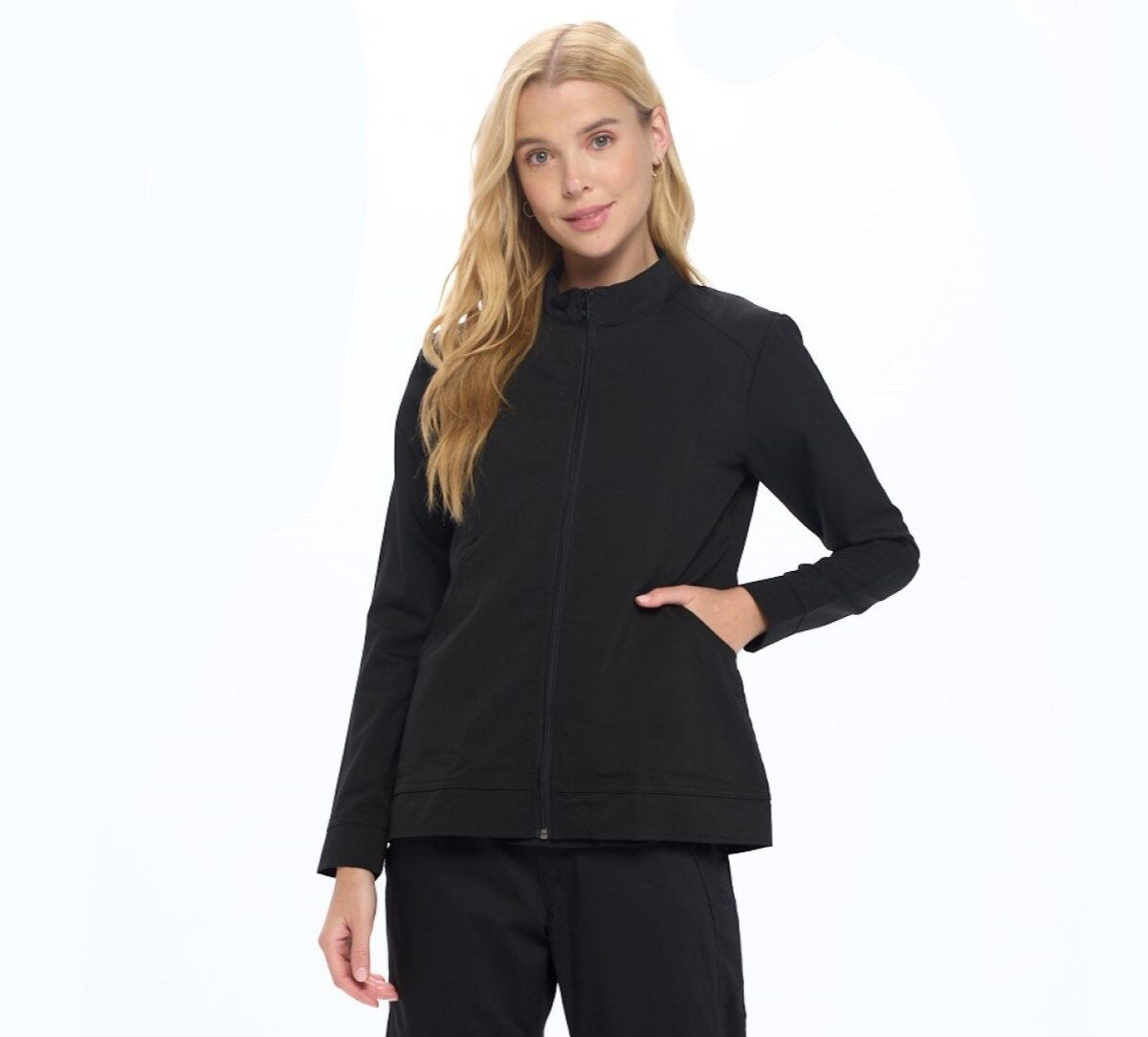 WOMEN’S ULTRA SOFT FRONT ZIP WARM-UP SCRUB JACKET (STYLE# 5200)