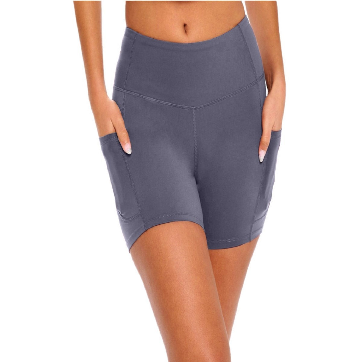 WOMEN’S HIGH WAIST YOGA SHORTS WITH TUMMY CONTROL (STYLE# 6270)