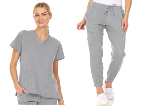 2075-4 Way Stretch Jogger Sets - kenziesscrubsllc.com