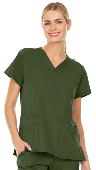 2099-Stretch Scrub Top - kenziesscrubsllc.com