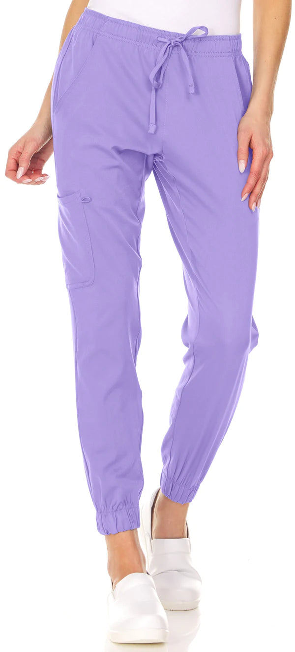 2078- Stretch Jogger Scrub Pant Fashion Colors - kenziesscrubsllc.com