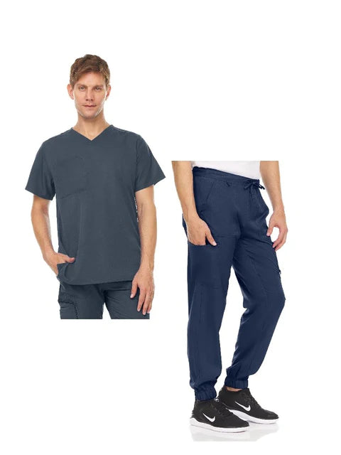 2089-Mens 2 Pc 4 Way Stretch Jogger Set - kenziesscrubsllc.com